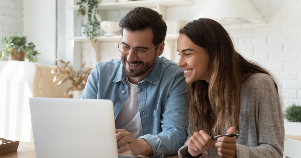 couple enjoying safe internet